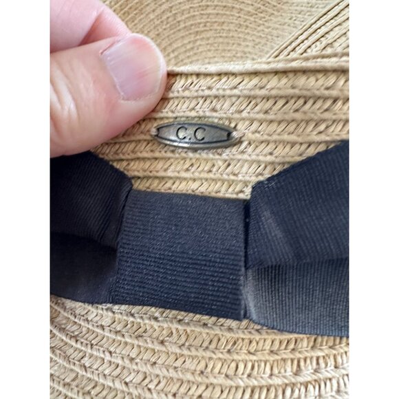 C.C. Exclusives Womens Paper hat one size sun‎ hat summer - Picture 3 of 6